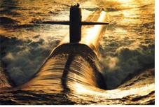 Submarino en superficie