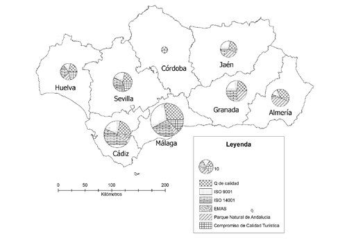 Certificaciones y distinciones de calidad ambiental en hoteles y apartamentos tur&iacute;sticos de Andaluc&iacute;a en 2015