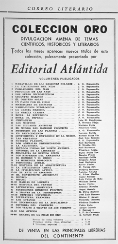Propaganda de la Colecci&oacute;n Oro