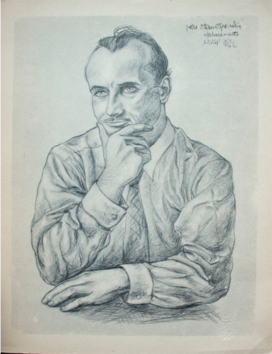 Otero Espasad&iacute;n dibujado por Attilio Rossi