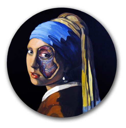 &Aacute;ngeles Agrela, La joven de la perla (Vermeer) (cortes&iacute;a de Galer&iacute;a Magda Bellotti).