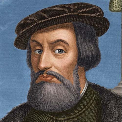 Persona con barba y cabello corto vistiendo un sombrero y ropa de estilo renacentista sobre un fondo azul.

Descripción generada con IA